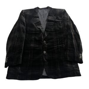 13-45 OPUS Men's Sport Coat Blazer Velvet Black Size 54L